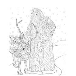 Coloriage Noël Adulte (Coloriage Adulte) #215685 à imprimer et colorier