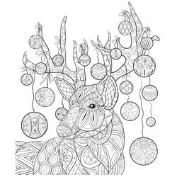 Coloriage imprimable Noël Adulte (Coloriage Adulte) #215686 à colorier gratuitement