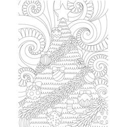 Dessin à colorier Noël Adulte (Coloriage Adulte) #215689, gratuit à imprimer