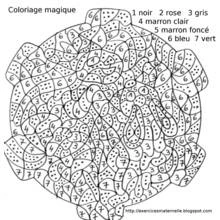 Dessin à colorier: Coloriage magique (Coloriage numéroté) #126188 - Coloriages à Imprimer Gratuits