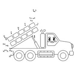 Dessin à colorier: Coloriage par Numéro Camion (Coloriage numéroté) #177946 - Coloriages à Imprimer Gratuits