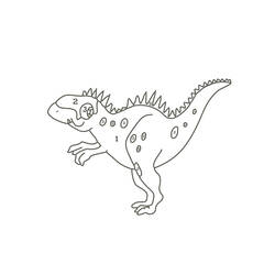 Dessin à colorier: Dinosaures Coloriage par Numéro (Coloriage numéroté) #177958 - Coloriages à Imprimer Gratuits