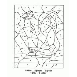 Dessin à colorier: Dinosaures Coloriage par Numéro (Coloriage numéroté) #177959 - Coloriages à Imprimer Gratuits