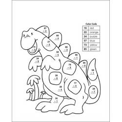 Dessin à colorier: Dinosaures Coloriage par Numéro (Coloriage numéroté) #177965 - Coloriages à Imprimer Gratuits