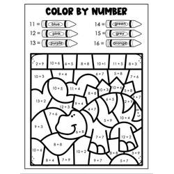 Dessin à colorier: Dinosaures Coloriage par Numéro (Coloriage numéroté) #177967 - Coloriages à Imprimer Gratuits
