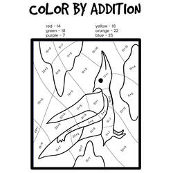 Dessin à colorier: Dinosaures Coloriage par Numéro (Coloriage numéroté) #177971 - Coloriages à Imprimer Gratuits