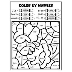 Dessin à colorier: Dinosaures Coloriage par Numéro (Coloriage numéroté) #177972 - Coloriages à Imprimer Gratuits