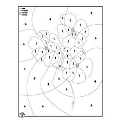 Dessin à colorier: Fleurs Coloriage par Numéro (Coloriage numéroté) #177982 - Coloriages à Imprimer Gratuits