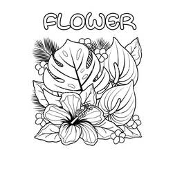 Dessin à colorier: Fleurs Coloriage par Numéro (Coloriage numéroté) #177985 - Coloriages à Imprimer Gratuits