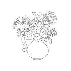 Dessin à colorier: Fleurs Coloriage par Numéro (Coloriage numéroté) #177989 - Coloriages à Imprimer Gratuits