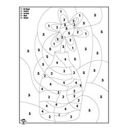 Dessin à colorier: Fleurs Coloriage par Numéro (Coloriage numéroté) #177993 - Coloriages à Imprimer Gratuits
