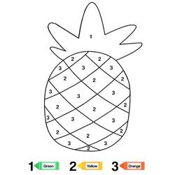 Dessin à colorier: Fruits Coloriage par Numéro (Coloriage numéroté) #177999 - Coloriages à Imprimer Gratuits