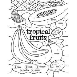 Dessin à colorier: Fruits Coloriage par Numéro (Coloriage numéroté) #178004 - Coloriages à Imprimer Gratuits