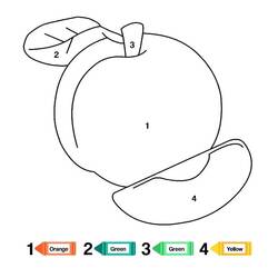 Dessin à colorier: Fruits Coloriage par Numéro (Coloriage numéroté) #178010 - Coloriages à Imprimer Gratuits