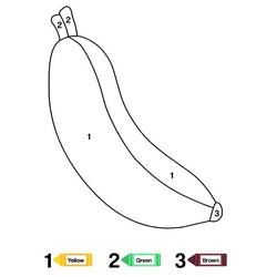 Dessin à colorier: Fruits Coloriage par Numéro (Coloriage numéroté) #178011 - Coloriages à Imprimer Gratuits