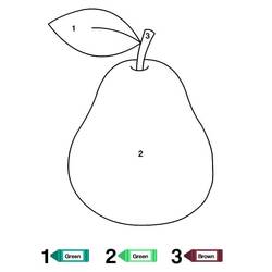 Dessin à colorier: Fruits Coloriage par Numéro (Coloriage numéroté) #178016 - Coloriages à Imprimer Gratuits