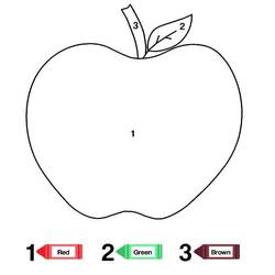 Dessin à colorier: Fruits Coloriage par Numéro (Coloriage numéroté) #178017 - Coloriages à Imprimer Gratuits