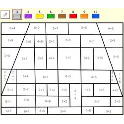 Dessin à colorier: Magique Addition (Coloriage numéroté) #182634 - Coloriages à Imprimer Gratuits