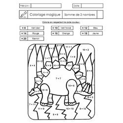 Dessin à colorier: Magique Addition (Coloriage numéroté) #182637 - Coloriages à Imprimer Gratuits