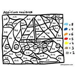 Dessin à colorier: Magique Addition (Coloriage numéroté) #182638 - Coloriages à Imprimer Gratuits