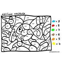 Dessin à colorier: Magique Addition (Coloriage numéroté) #182639 - Coloriages à Imprimer Gratuits