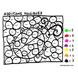 Dessin à colorier: Magique Addition (Coloriage numéroté) #182641 - Coloriages à Imprimer Gratuits