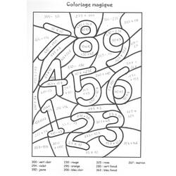 Dessin à colorier: Magique Addition (Coloriage numéroté) #182648 - Coloriages à Imprimer Gratuits