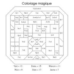 Dessin à colorier: Magique Addition (Coloriage numéroté) #182651 - Coloriages à Imprimer Gratuits