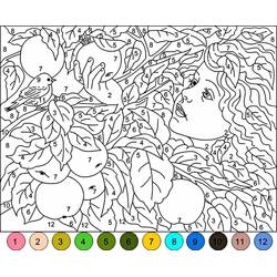 Dessin à colorier: Magique Difficile (Coloriage numéroté) #216667 - Coloriages à Imprimer Gratuits