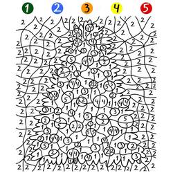 Dessin à colorier: Magique Difficile (Coloriage numéroté) #216668 - Coloriages à Imprimer Gratuits