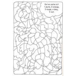Dessin à colorier: Magique Dinosaure (Coloriage numéroté) #216760 - Coloriages à Imprimer Gratuits