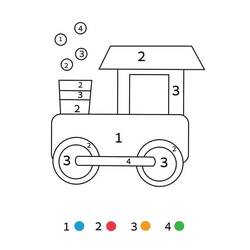 Dessin à colorier: Magique Facile (Coloriage numéroté) #216701 - Coloriages à Imprimer Gratuits