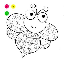 Dessin à colorier: Magique Facile (Coloriage numéroté) #216709 - Coloriages à Imprimer Gratuits