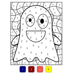 Dessin à colorier: Magique Halloween (Coloriage numéroté) #198017 - Coloriages à Imprimer Gratuits