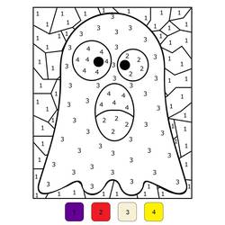 Dessin à colorier: Magique Halloween (Coloriage numéroté) #198018 - Coloriages à Imprimer Gratuits