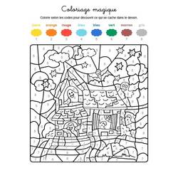 Dessin à colorier: Magique Halloween (Coloriage numéroté) #198027 - Coloriages à Imprimer Gratuits