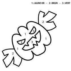 Dessin à colorier: Magique Halloween (Coloriage numéroté) #198030 - Coloriages à Imprimer Gratuits