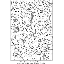 Dessin à colorier: Magique Maternelle (Coloriage numéroté) #180157 - Coloriages à Imprimer Gratuits