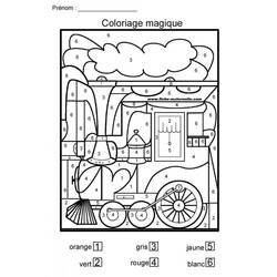 Dessin à colorier: Magique Maternelle (Coloriage numéroté) #180166 - Coloriages à Imprimer Gratuits