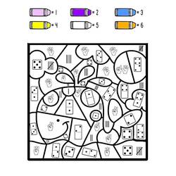 Dessin à colorier: Magique Maternelle (Coloriage numéroté) #180172 - Coloriages à Imprimer Gratuits