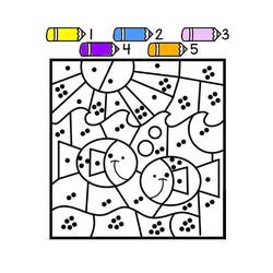 Dessin à colorier: Magique Maternelle (Coloriage numéroté) #180177 - Coloriages à Imprimer Gratuits