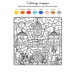 Dessin à colorier: Magique Maternelle (Coloriage numéroté) #180183 - Coloriages à Imprimer Gratuits