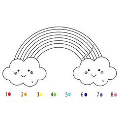 Dessin à colorier: Magique Maternelle (Coloriage numéroté) #180184 - Coloriages à Imprimer Gratuits