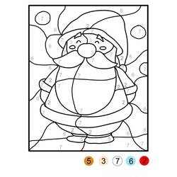 Dessin à colorier: Magique Noël (Coloriage numéroté) #200730 - Coloriages à Imprimer Gratuits