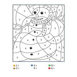 Dessin à colorier: Magique Noël (Coloriage numéroté) #200732 - Coloriages à Imprimer Gratuits