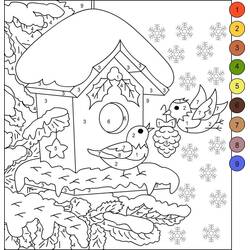 Dessin à colorier: Magique Noël (Coloriage numéroté) #200733 - Coloriages à Imprimer Gratuits