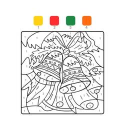 Dessin à colorier: Magique Noël (Coloriage numéroté) #200741 - Coloriages à Imprimer Gratuits