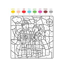 Dessin à colorier: Magique Noël (Coloriage numéroté) #200742 - Coloriages à Imprimer Gratuits