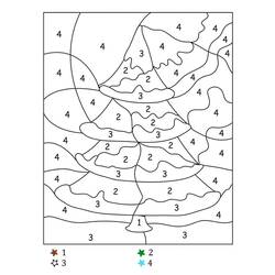 Dessin à colorier: Magique Noël (Coloriage numéroté) #200743 - Coloriages à Imprimer Gratuits
