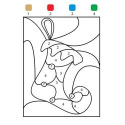 Dessin à colorier: Magique Noël (Coloriage numéroté) #200744 - Coloriages à Imprimer Gratuits